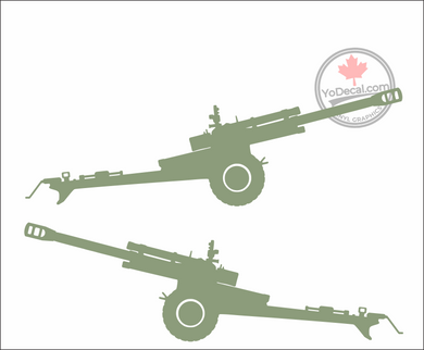 'C3 105mm Howitzer (PAIR)' Premium Vinyl Decal / Sticker