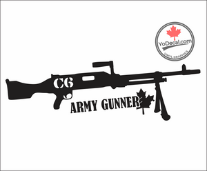 'C6 Army Gunner' Premium Vinyl Decal / Sticker