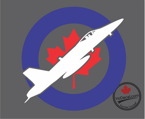 'CF-18 Hornet & RCAF Roundel' - Premium Vinyl Decal
