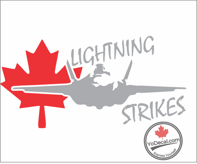 'CF-35 Maple Leaf Lightning Strikes' Premium Vinyl Decal