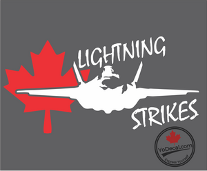 'CF-35 Maple Leaf Lightning Strikes' Premium Vinyl Decal