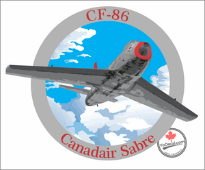 'CF-86 Canadair Sabre' Premium Vinyl Decal / Sticker