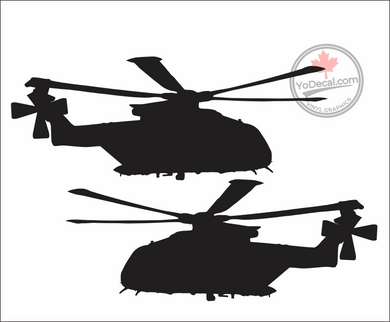 'CH-149 Cormorant Side Profile' Premium Vinyl Decal / Sticker