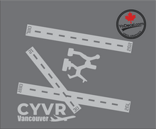 'CYVR Vancouver Airport & Runways' Premium Vinyl Decal / Sticker