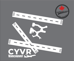 'CYVR Vancouver Airport & Runways' Premium Vinyl Decal / Sticker