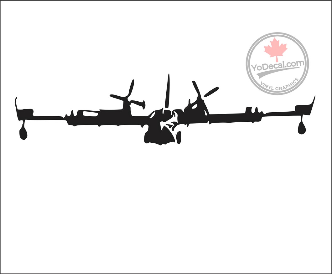 'Canadair CL-215 Water Bomber Frontal' Premium Vinyl Decal