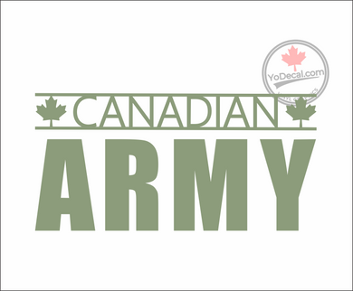 'Canadian Army' Premium Vinyl Decal / Sticker