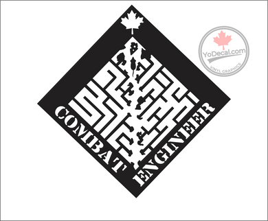 'Canadian Combat Engineer Maze' Premium Vinyl Decal / Sticker