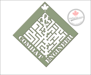 'Canadian Combat Engineer Maze' Premium Vinyl Decal / Sticker