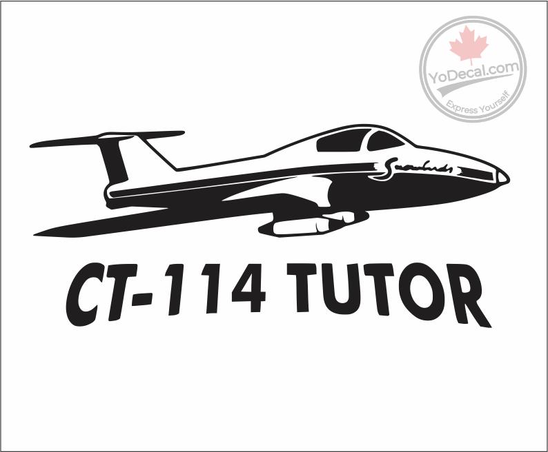'Canadian CT-114 Tutor Snowbird Aircraft Vintage' Premium Vinyl Decal / Sticker