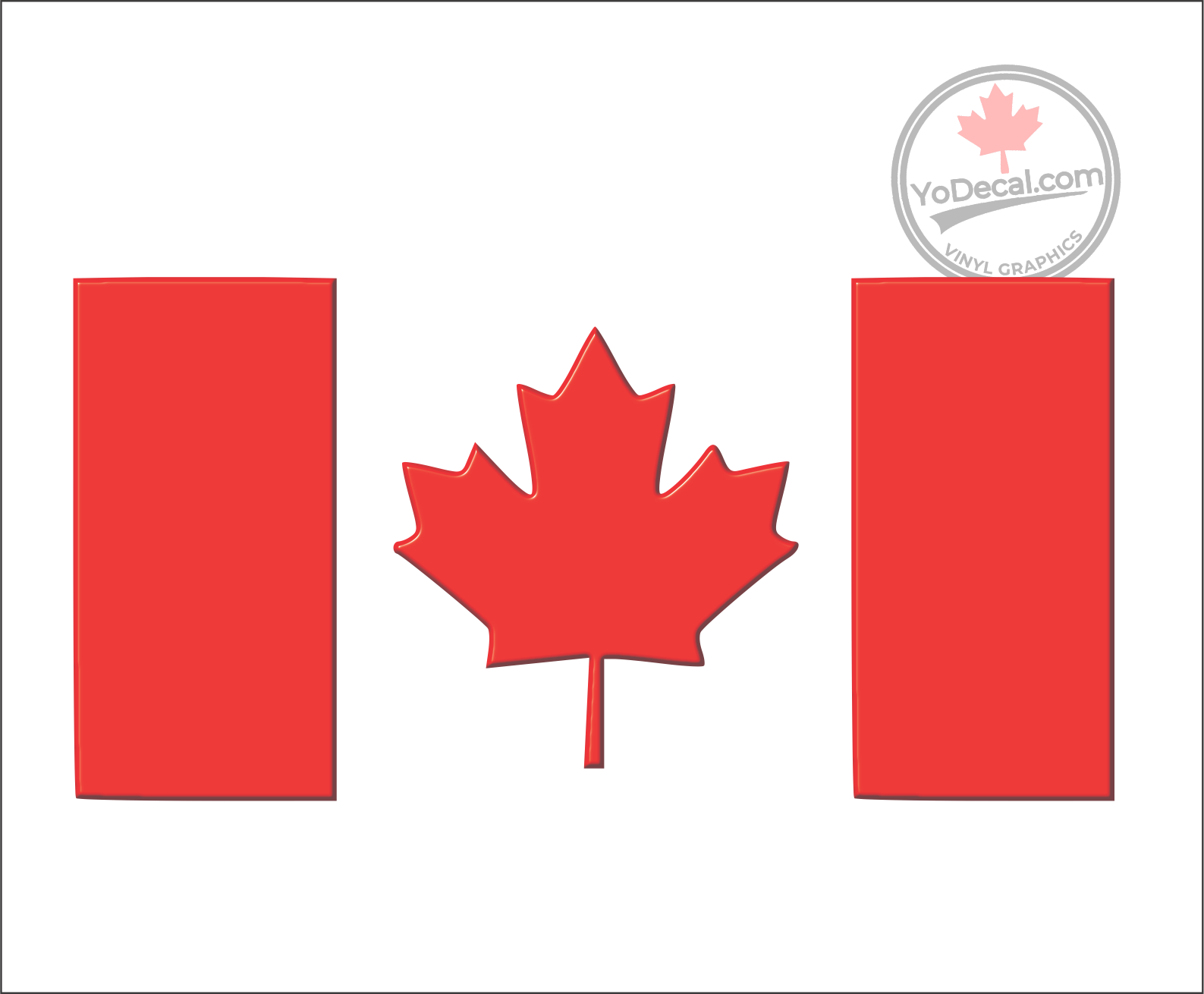 Canadian Flag Maple Leaf Vinyl Bumper Sticker – 4.3 Inch Decal + 2 Bonus Stickers (Waterproof)