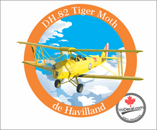 'DH.82 Tiger Moth Yellow Nose' Premium Vinyl Decal / Sticker