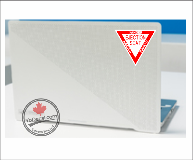 'Danger Ejection Seat - RED & WHITE' Premium Vinyl Decal – YoDecal.com