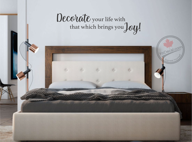 'Decorate Your Life' Premium Vinyl Wall Decal