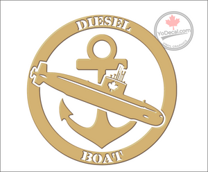 'Diesel Boat Submarine' Premium Vinyl Decal / Sticker