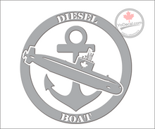 'Diesel Boat Submarine' Premium Vinyl Decal / Sticker