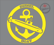 'Diesel Boat Submarine' Premium Vinyl Decal / Sticker