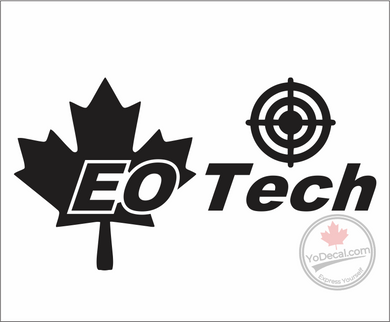 'EO Tech Maple Leaf and Target' Premium Vinyl Decal / Sticker