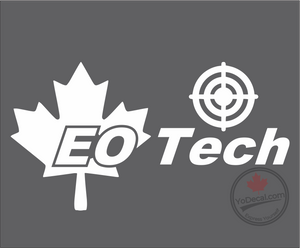 'EO Tech Maple Leaf and Target' Premium Vinyl Decal / Sticker