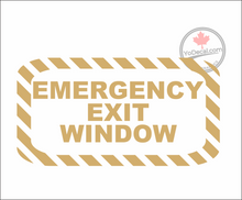 'Emergency Exit Window Hashed Rectangle' Premium Vinyl Decal / Sticker