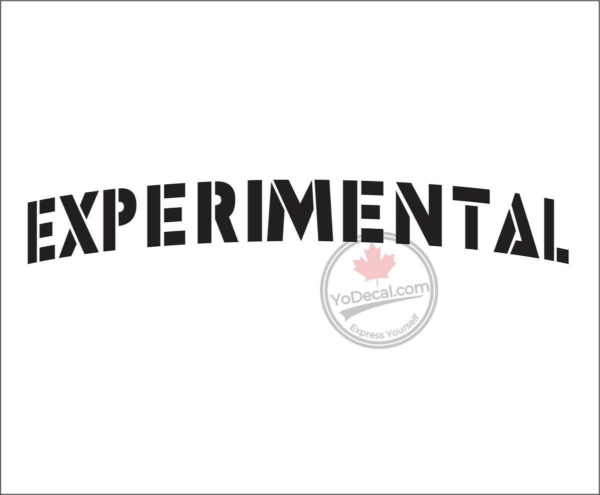 'Experimental (curved)' Vinyl Decal – YoDecal.com