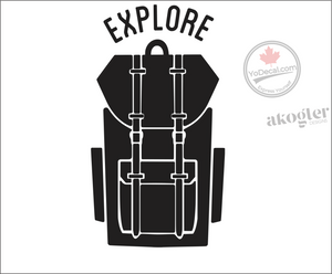 'Explore Backpack' Premium Vinyl Wall Decal