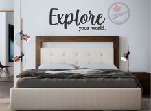 'Explore Your World' Premium Vinyl Wall Decal