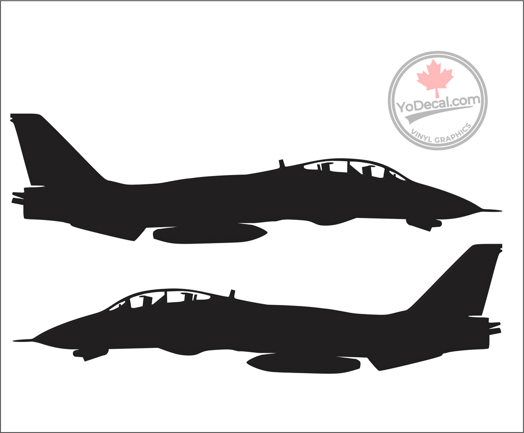 'F-14 Tomcat Side Profile (PAIR)' Premium Vinyl Decal