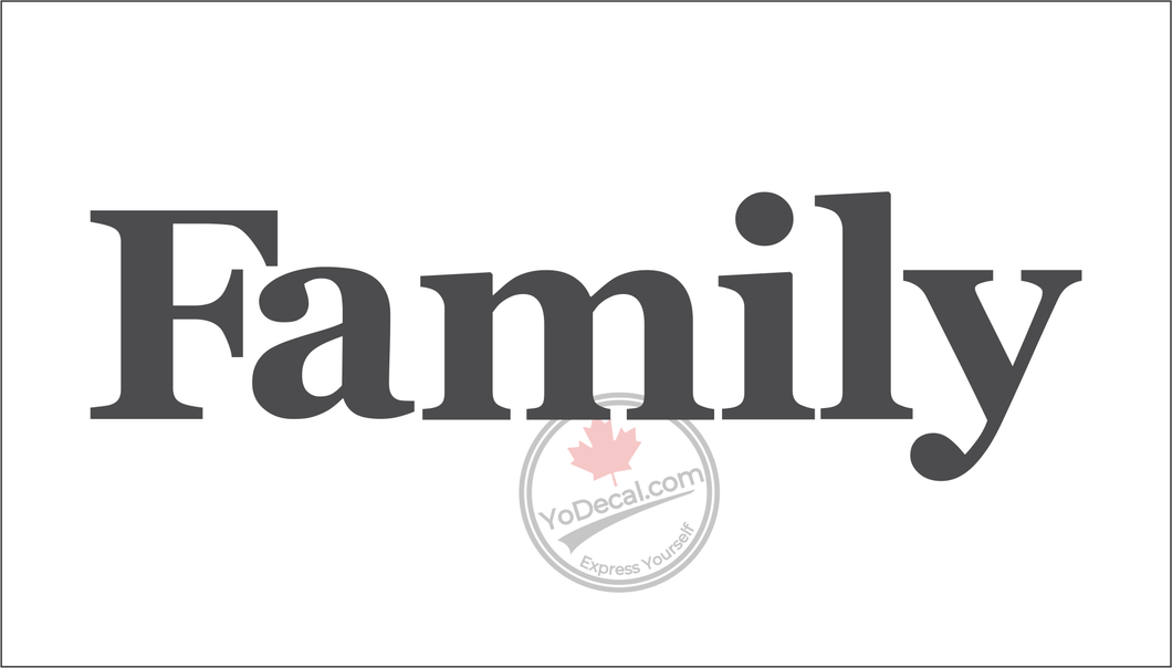 'Family - Strong Traditional' Premium Vinyl Wall Decal