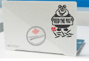 'Feed the Pig C6' Premium Vinyl Decal / Sticker