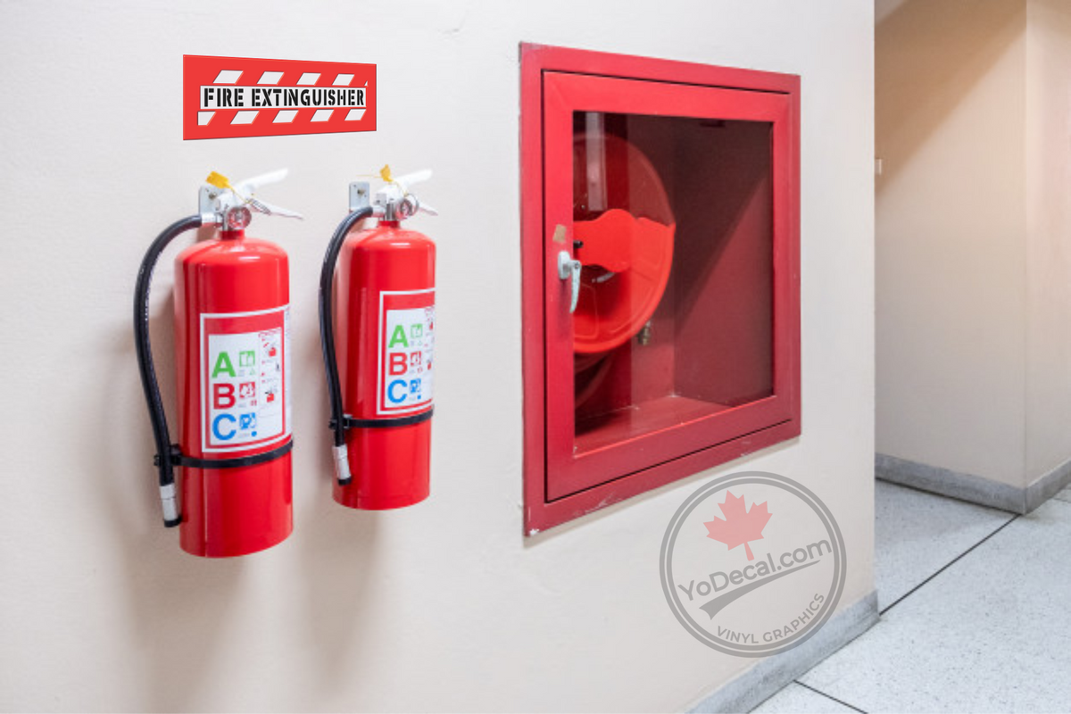 'Fire Extinguisher Hash Lines' Vinyl Decal – YoDecal.com