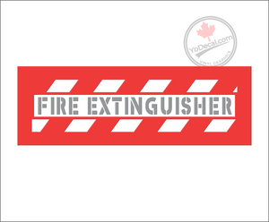 'Fire Extinguisher Hash Lines' Premium Vinyl Decal