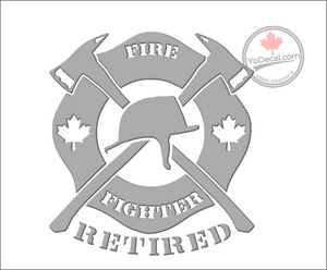 'Canadian Firefighter - Retired' Premium Vinyl Decal