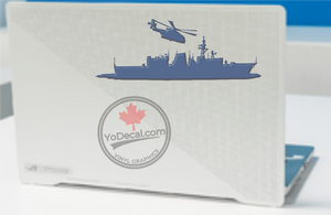 'Frigate with Flying Cyclone' Premium Vinyl Decal / Sticker