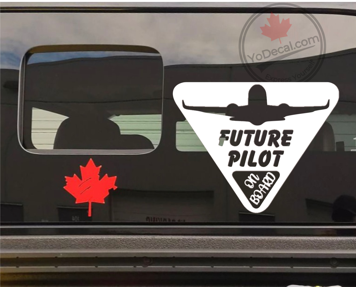 'Future Pilot on Board Commercial' Vinyl Decal – YoDecal.com