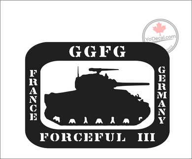 'GGFG Forceful III France to Germany' Premium Vinyl Decal / Sticker