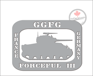 'GGFG Forceful III France to Germany' Premium Vinyl Decal / Sticker