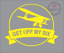 'Get Off My Six Biplane' Premium Vinyl Decal