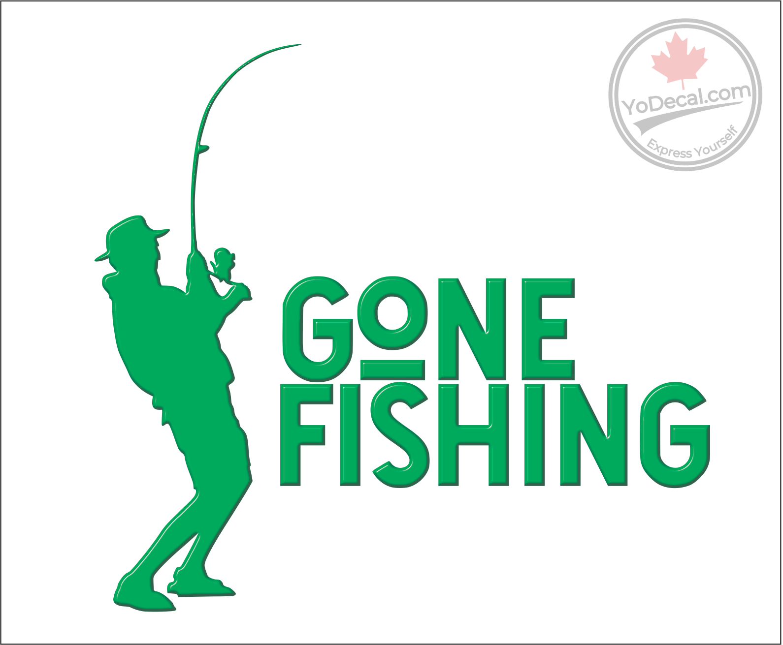 Gone Fishing Vinyl Decal Sticker – FineLineFX Vinyl Decals & Car Stickers