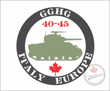 'Governor General's Horse Guards (GGHG) 40-45 Italy & Europe' Premium Vinyl Decal