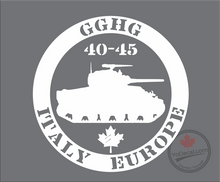 'Governor General's Horse Guards (GGHG) 40-45 Italy & Europe' Premium Vinyl Decal