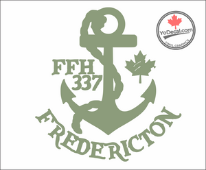'FFH 337 Fredericton & Anchor' Premium Vinyl Decal / Sticker