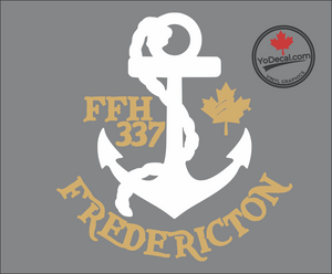 'FFH 337 Fredericton & Anchor' Premium Vinyl Decal / Sticker