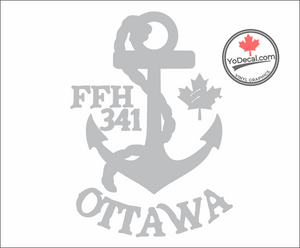 'FFH 341 Ottawa & Anchor' Premium Vinyl Decal / Sticker