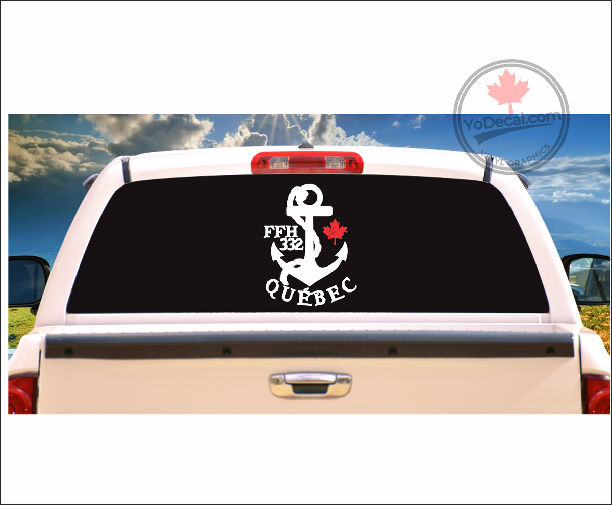Local 332 Sticker 'FFH 332 Quebec & Anchor' Premium Vinyl Decal / Sticker – YoDecal.com