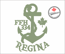 'FFH 334 Regina & Anchor' Premium Vinyl Decal / Sticker