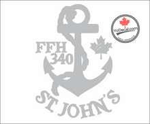 'FFH 340 St. John's & Anchor' Premium Vinyl Decal / Sticker