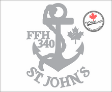 'FFH 340 St. John's & Anchor' Premium Vinyl Decal / Sticker