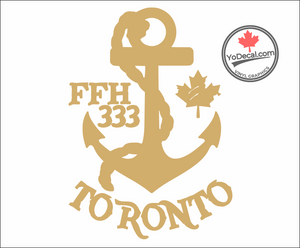 'FFH 333 Toronto & Anchor' Premium Vinyl Decal / Sticker