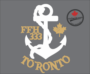 'FFH 333 Toronto & Anchor' Premium Vinyl Decal / Sticker